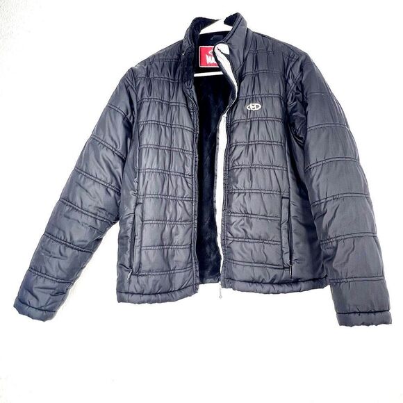 Marker Womens Black Puffer Jacket Ski Coat winter Size Large 100% Polyester - Picture 1 of 13